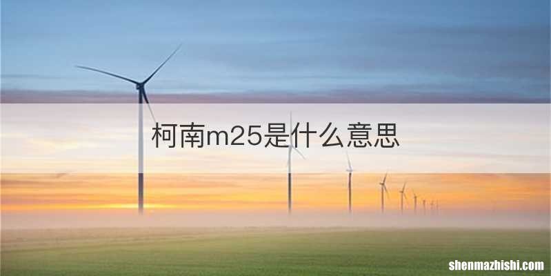 柯南m25是什么意思