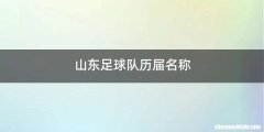 山东足球队历届名称