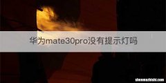 华为mate30pro没有提示灯吗