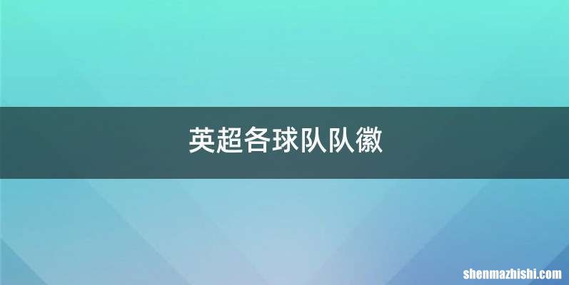 英超各球队队徽
