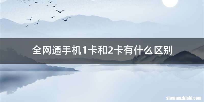 全网通手机1卡和2卡有什么区别