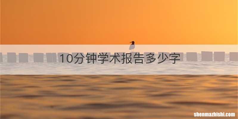 10分钟学术报告多少字