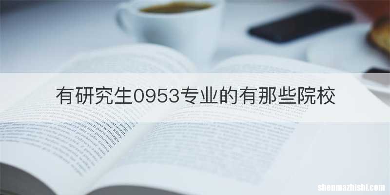 有研究生0953专业的有那些院校
