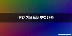 齐达内皇马队友有哪些