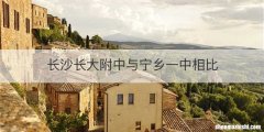 长沙长大附中与宁乡一中相比