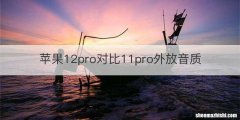苹果12pro对比11pro外放音质