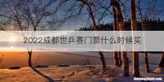 2022成都世乒赛门票什么时候买