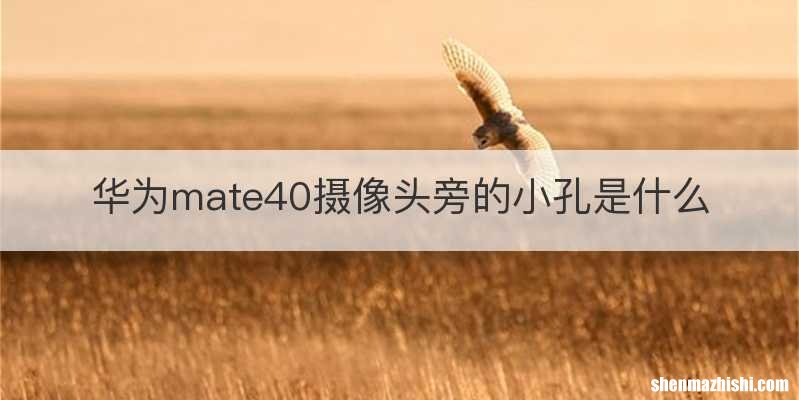 华为mate40摄像头旁的小孔是什么