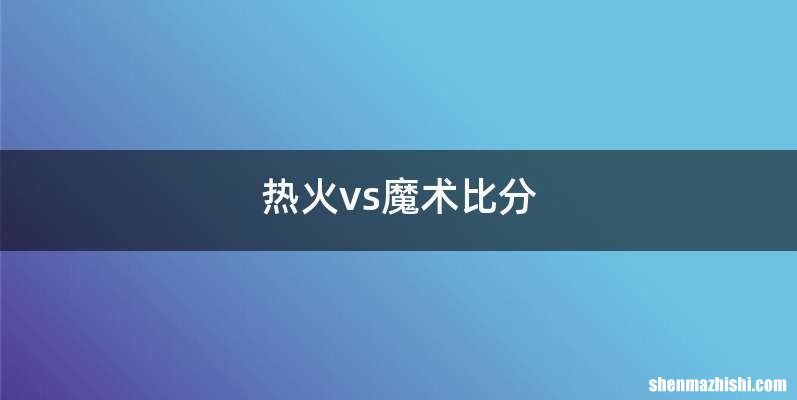热火vs魔术比分