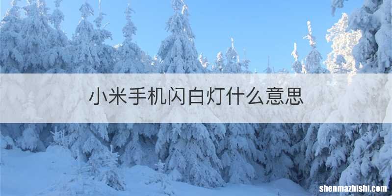 小米手机闪白灯什么意思
