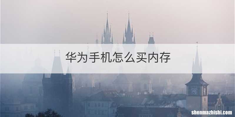 华为手机怎么买内存