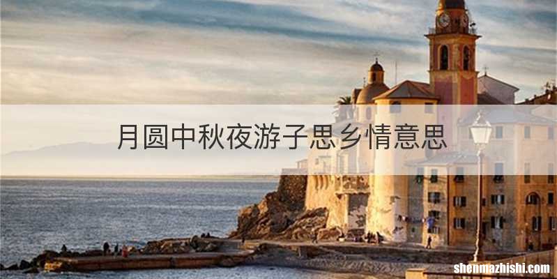 月圆中秋夜游子思乡情意思