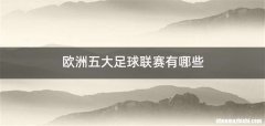 欧洲五大足球联赛有哪些