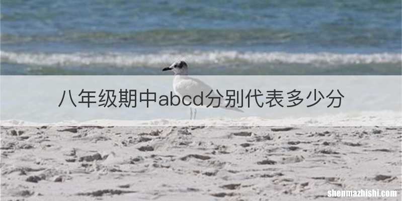 八年级期中abcd分别代表多少分