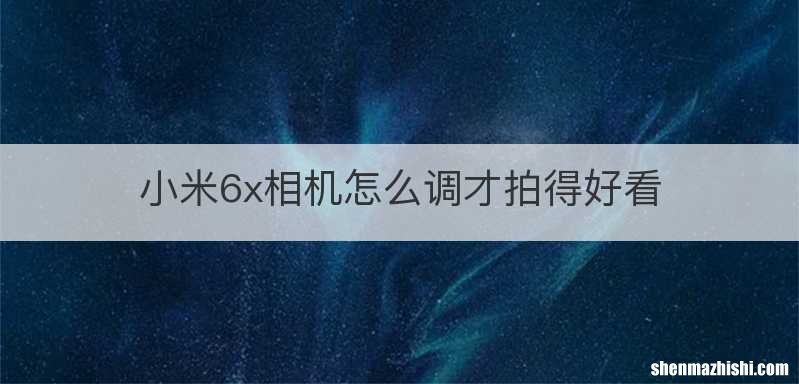 小米6x相机怎么调才拍得好看