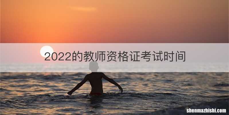 2022的教师资格证考试时间