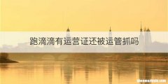 跑滴滴有运营证还被运管抓吗