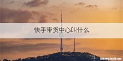 快手带货中心叫什么