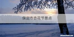 保定市杏花节景点