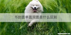 书封面单面双面是什么区别