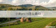 小新pro16怎么调43