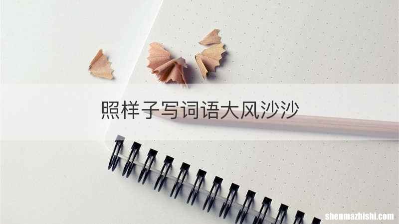 照样子写词语大风沙沙