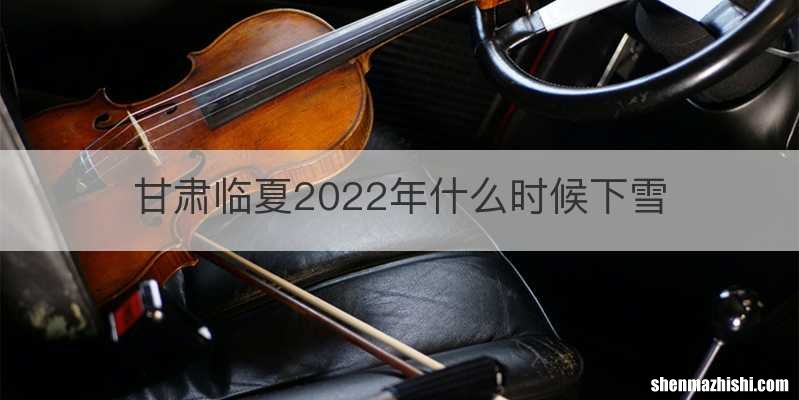 甘肃临夏2022年什么时候下雪