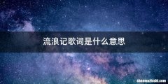 流浪记歌词是什么意思