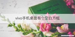 vivo手机桌面有个空白方框