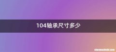 104轴承尺寸多少
