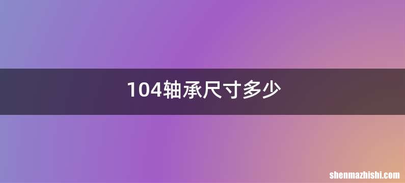 104轴承尺寸多少