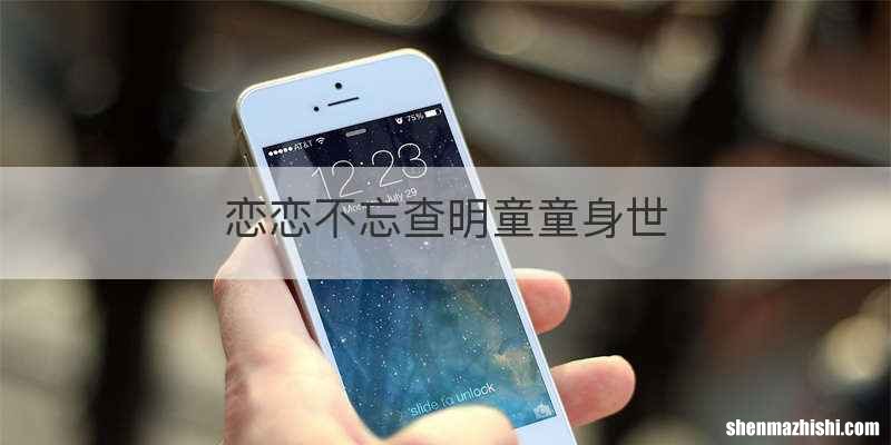 恋恋不忘查明童童身世