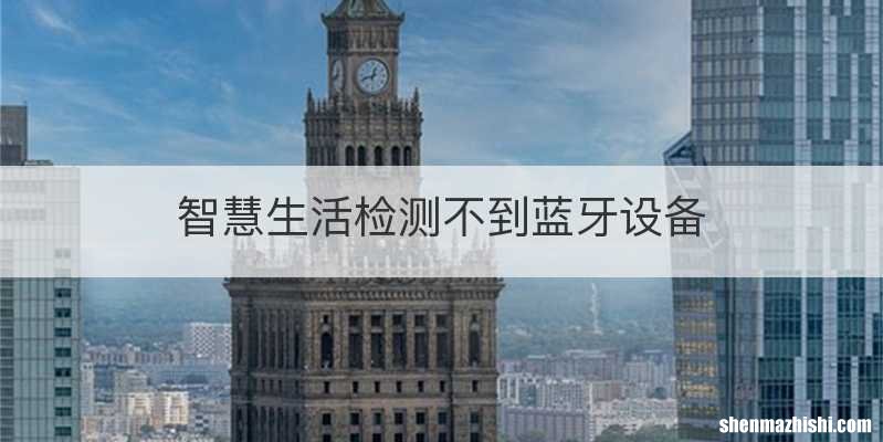 智慧生活检测不到蓝牙设备
