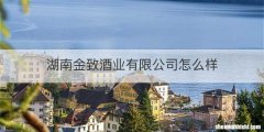 湖南金致酒业有限公司怎么样