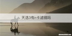 天选3有n卡滤镜吗