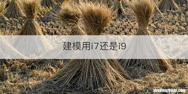 建模用i7还是i9