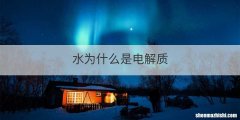 水为什么是电解质