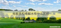 电解质和电解水有什么区别