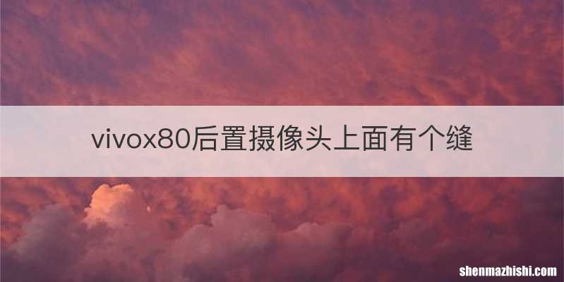 vivox80后置摄像头上面有个缝