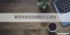 春雨淅淅沥沥想起什么诗句