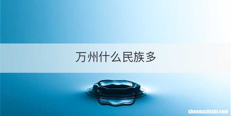 万州什么民族多