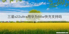 三星s22ultra用华为66w快充支持吗