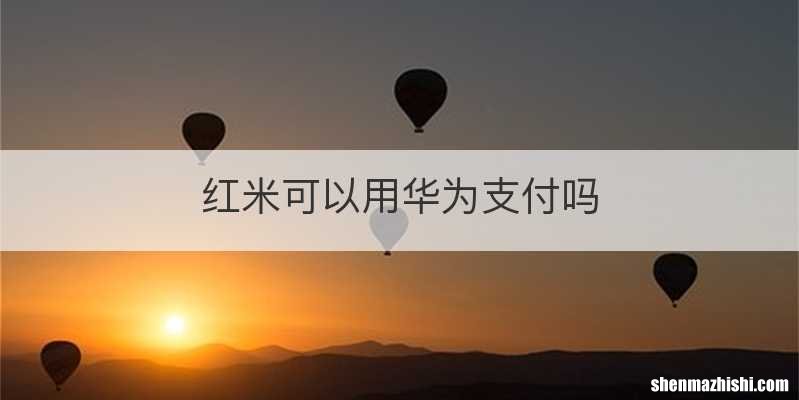 红米可以用华为支付吗