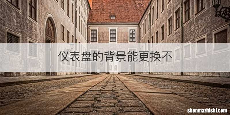 仪表盘的背景能更换不