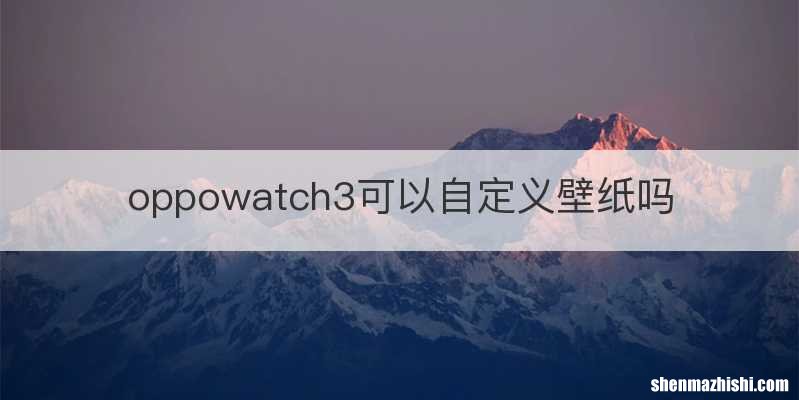 oppowatch3可以自定义壁纸吗