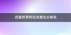 历届世界杯总决赛比分排名