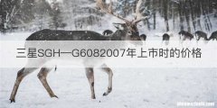 三星SGH—G6082007年上市时的价格