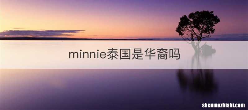 minnie泰国是华裔吗