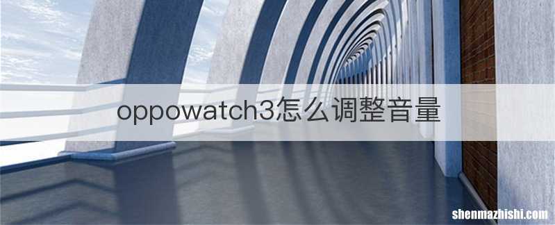 oppowatch3怎么调整音量
