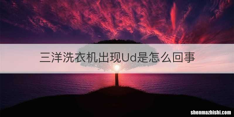 三洋洗衣机出现Ud是怎么回事